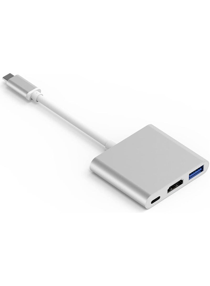 Crystal 3-in-1 USB-C Hub: 4K HDMI, 100W PD Charging & USB 3.0 Adapter for MacBook  iPad Laptop and Android - Image 1